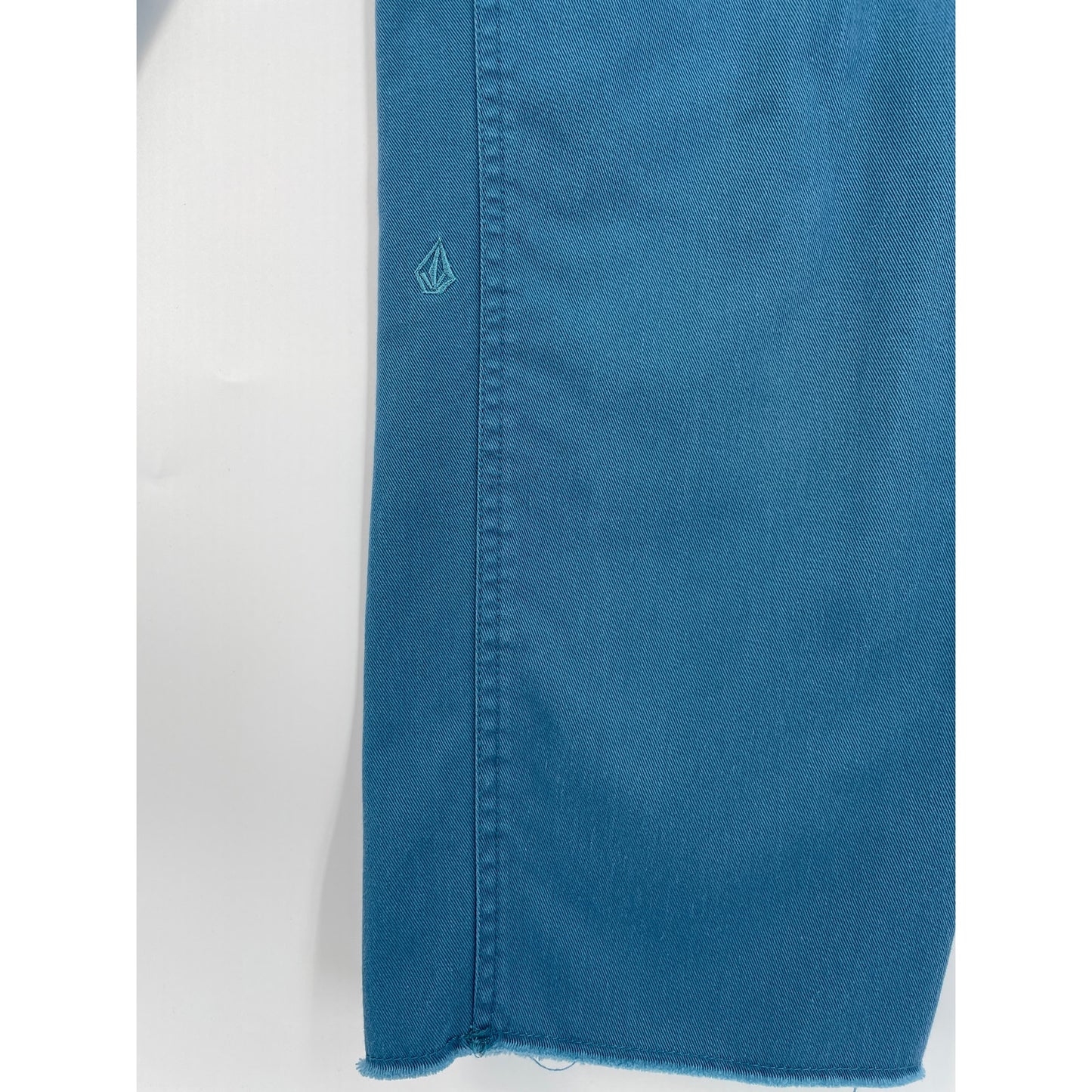 Volcom Womans This That Them Skate Cotton Chino Teal Pants Size 24 XS