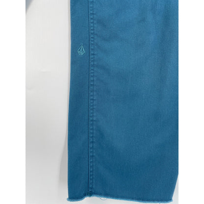 Volcom Womans This That Them Skate Cotton Chino Teal Pants Size 24 XS