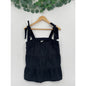Black NWT Womans Tie Strap Tank Tiered Top Medium
