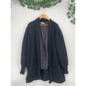 VTG 90's Black Front Beaded Crochet Angora Open Long Sleeved Lined Coat Made in Mexico one side fits all