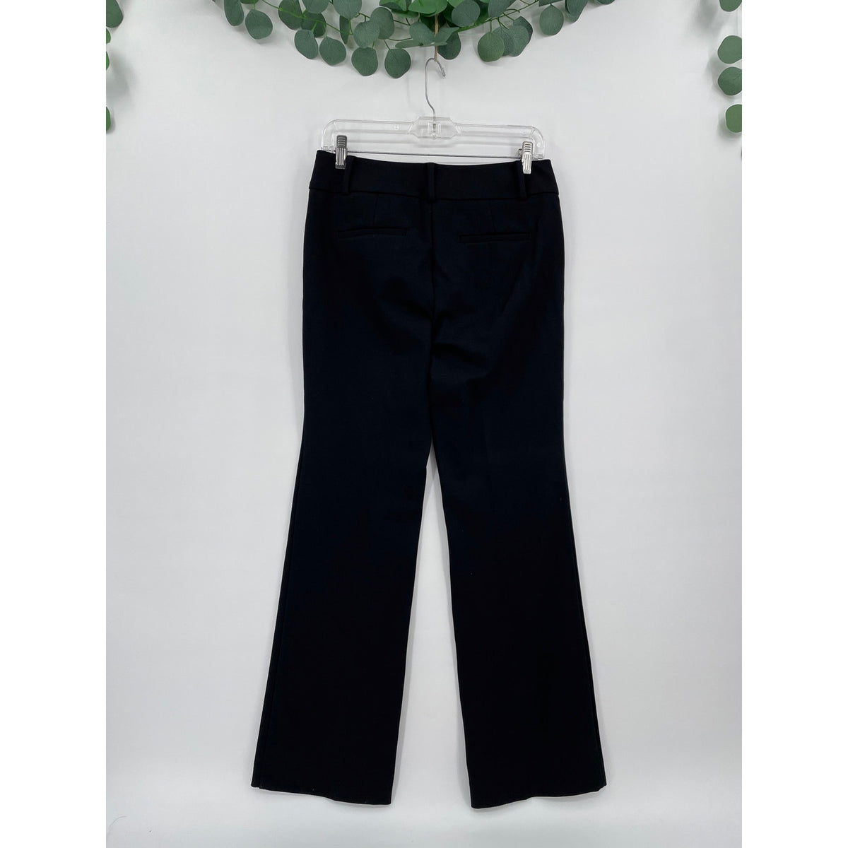 Ann Taylor Petite Classic Black Zipper Trouser Pants with Belt Loops Size 2
