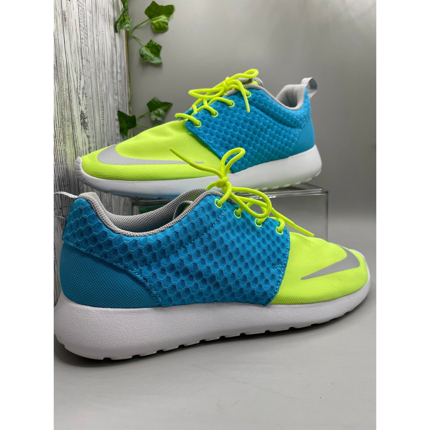 Nike Men's Roshe Run One FB Current Blue Lime 10