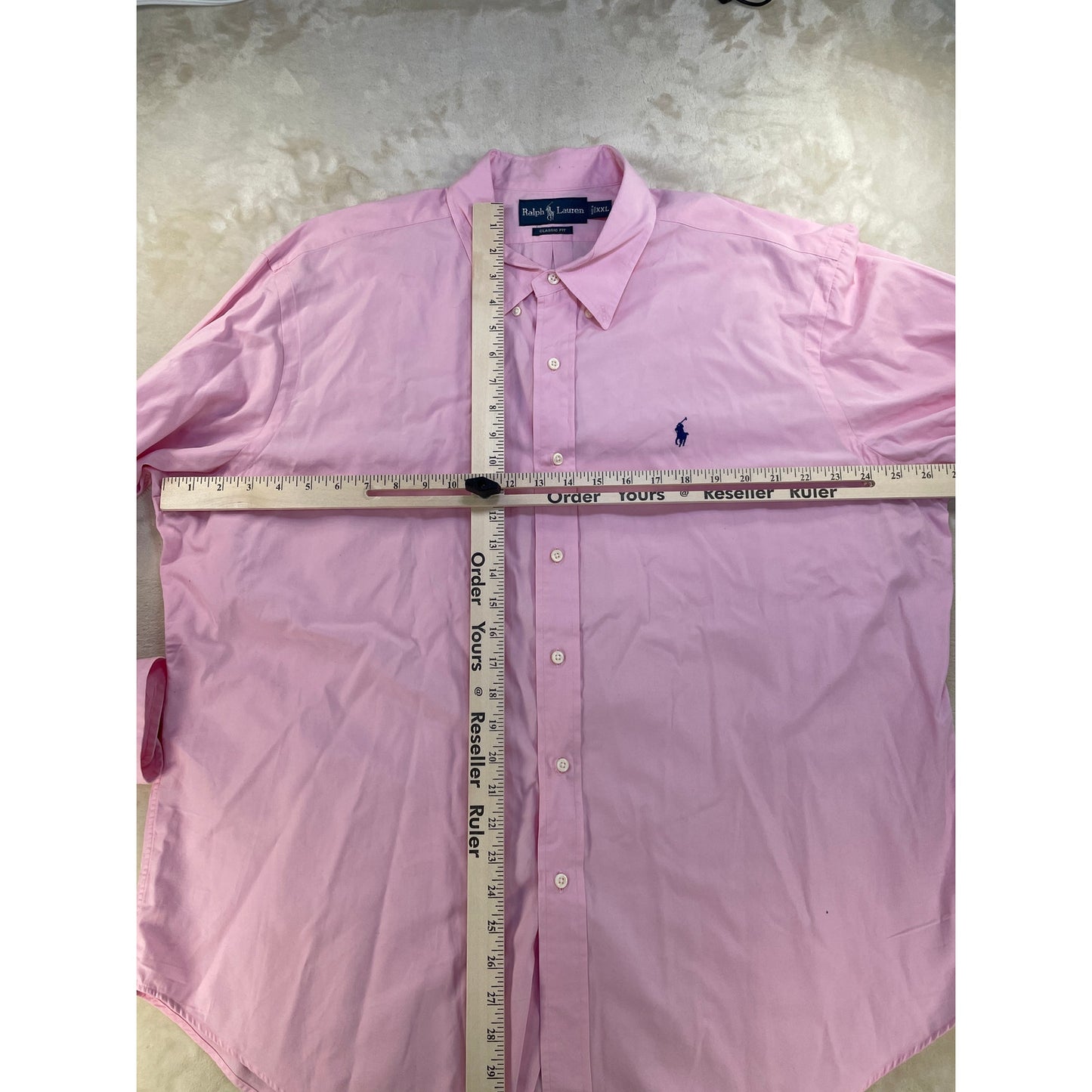 Ralph Lauren Classic Fit Pink Men’s Long Sleeve Button Up Shirt XXL