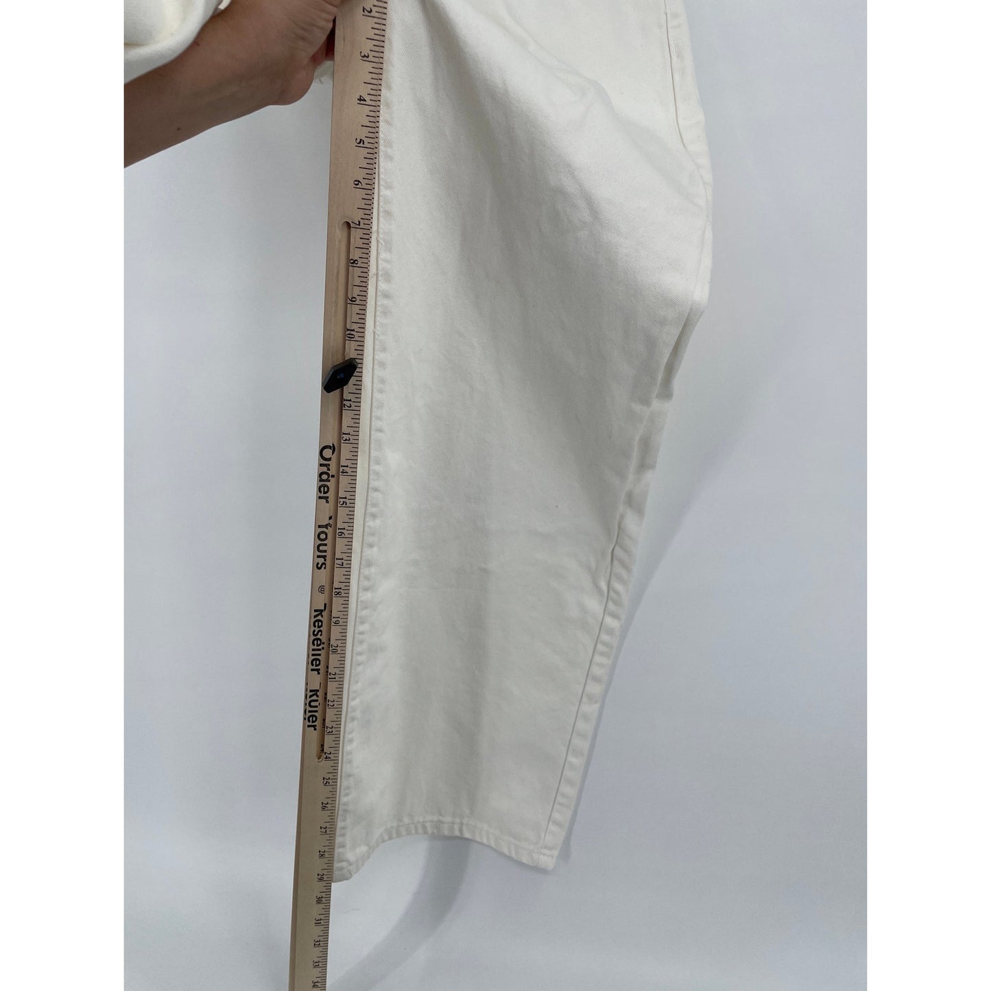 Wild Fable Off White Low Rise Baggy Wide Leg Zipper Denim Jeans Size 4/R