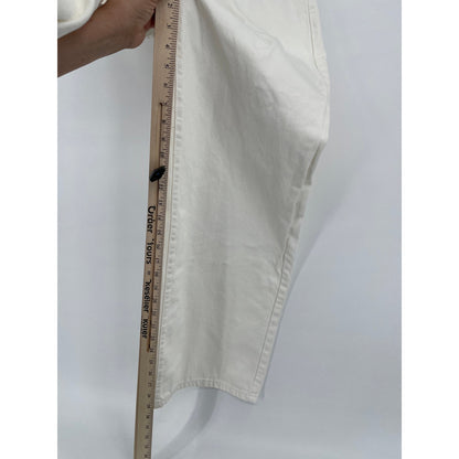 Wild Fable Off White Low Rise Baggy Wide Leg Zipper Denim Jeans Size 4/R