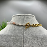 Natural Stone | 18k Gold Toggle Closure Necklace