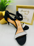 Style & Co black heels with rhinestones