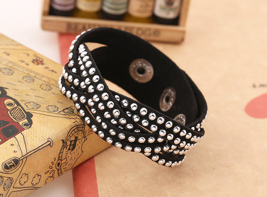 Rocker chic | Leather Snap on Bracelet