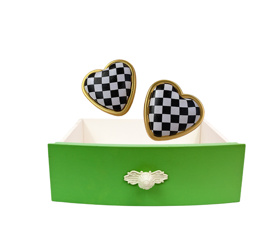 Heart Checkerboard | Earrings