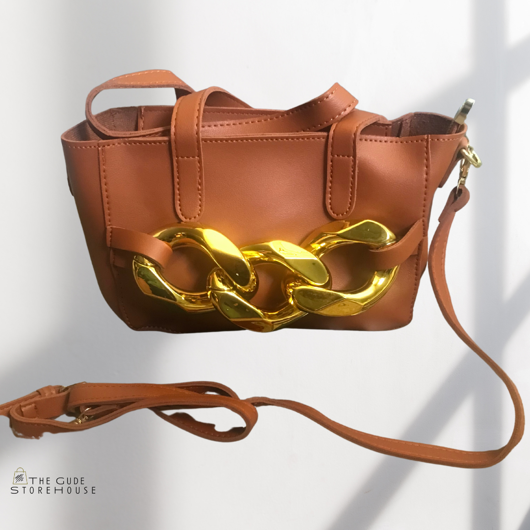 Big Chain | Caramel Slide & Purse Set