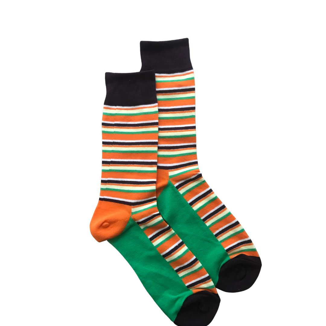 Orange Stripes | Fun Socks