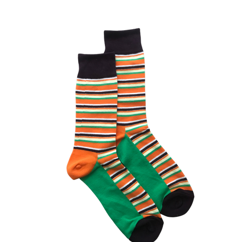 Orange Stripes | Fun Socks