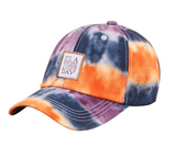 Its a nice day to have a good day | Tye Die Hat - Purple, Orange, Navy Blue