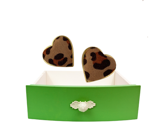 Leopard Heart | Earrings