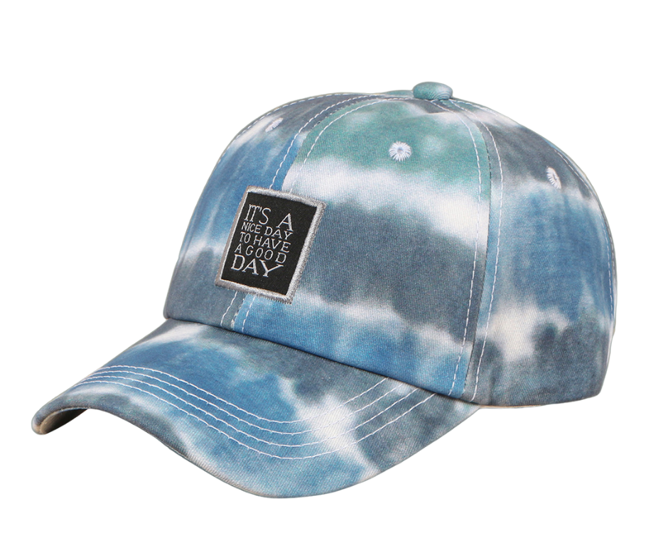Its a nice day to have a good day | Tye Die Hat - Dark Grey, Navy Blue, Green