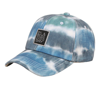 Its a nice day to have a good day | Tye Die Hat - Dark Grey, Navy Blue, Green
