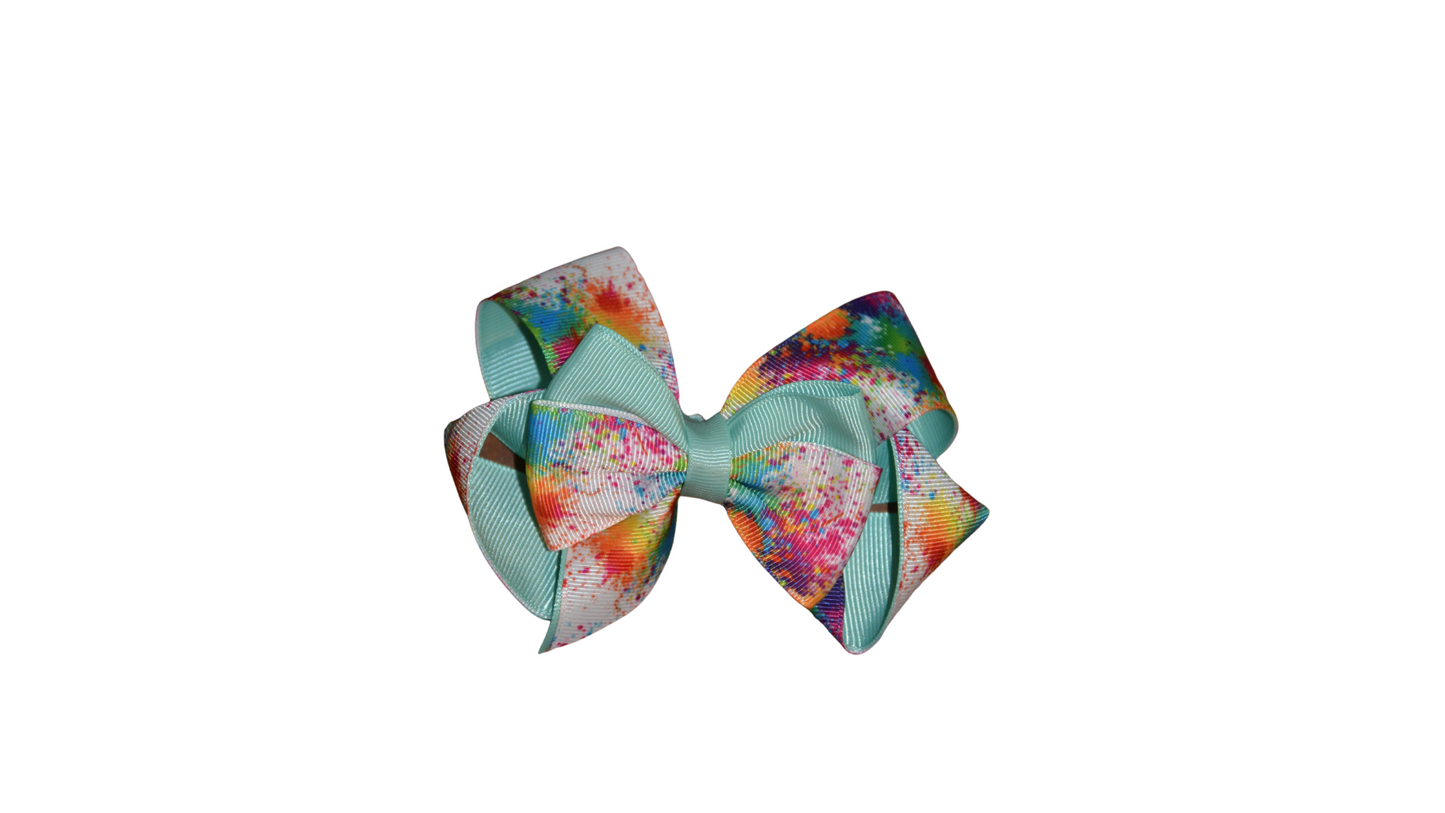 Purple Tie Dye Medium Bow