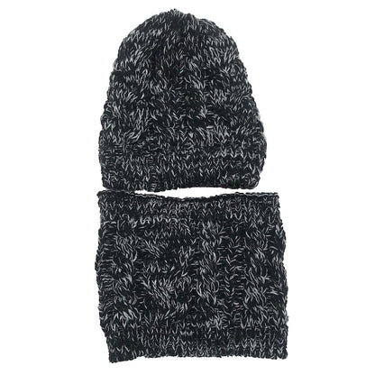 Ponytail  beanie and matching fitted scarf