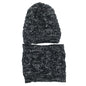 Ponytail  beanie and matching fitted scarf