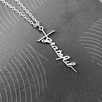 Cursive Grateful | Necklace