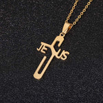 My Solid Rock | Jesus Gold Necklace