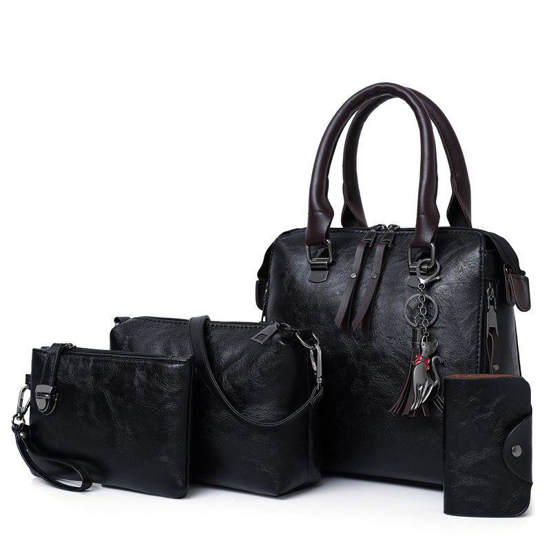 Amber | Black Handbag set