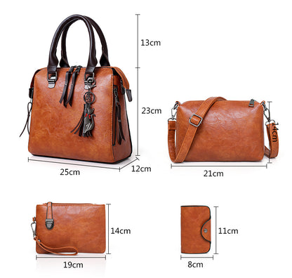 Amber | Brown Handbag Set