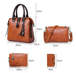 Amber | Brown Handbag Set