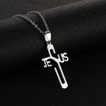 My Solid Rock | Silver Jesus Necklace