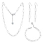 Crystal | Silver Necklace | Bracelet & Earring Set