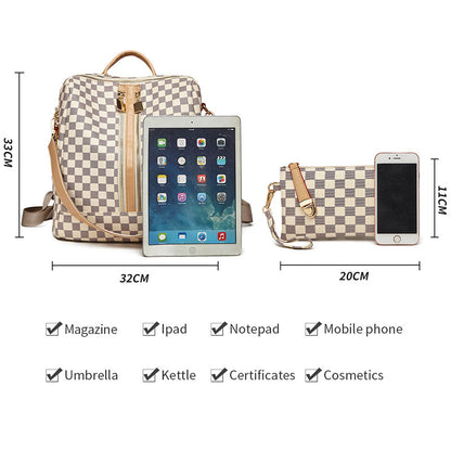 Lucia  |  Black Backpack & Wristlet