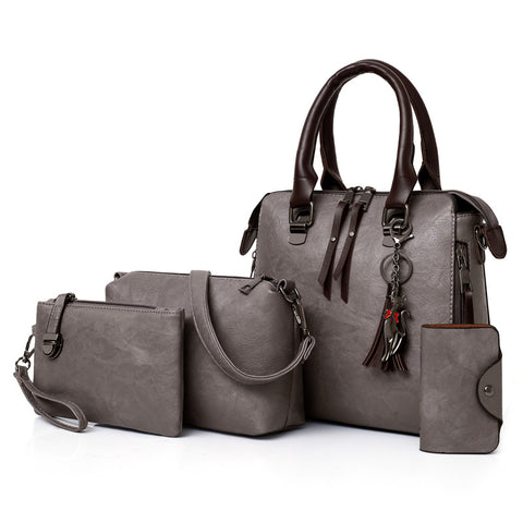 Amber | Grey Handbag Set