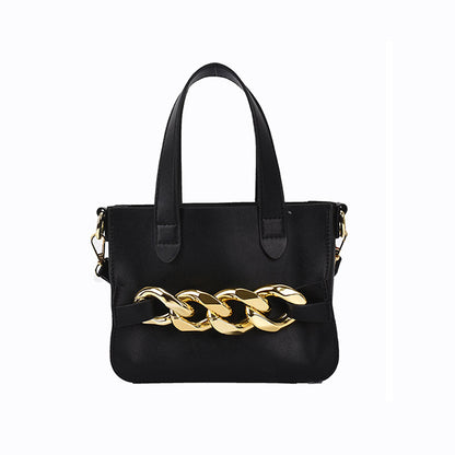 Big Chain | Black Slides and Handbag Set