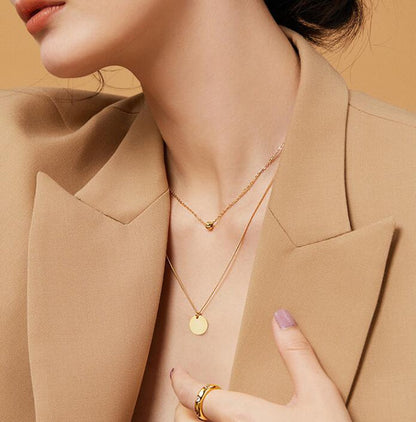 Gold Layered Pendant | Necklace