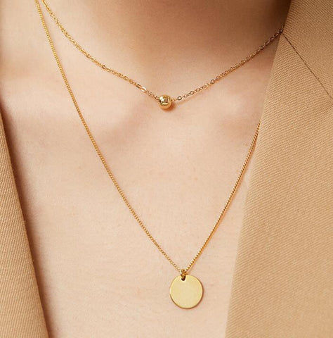 Gold Layered Pendant | Necklace