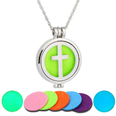 Cross Aroma Therapy | Diffuser Stainless Steel  Necklace