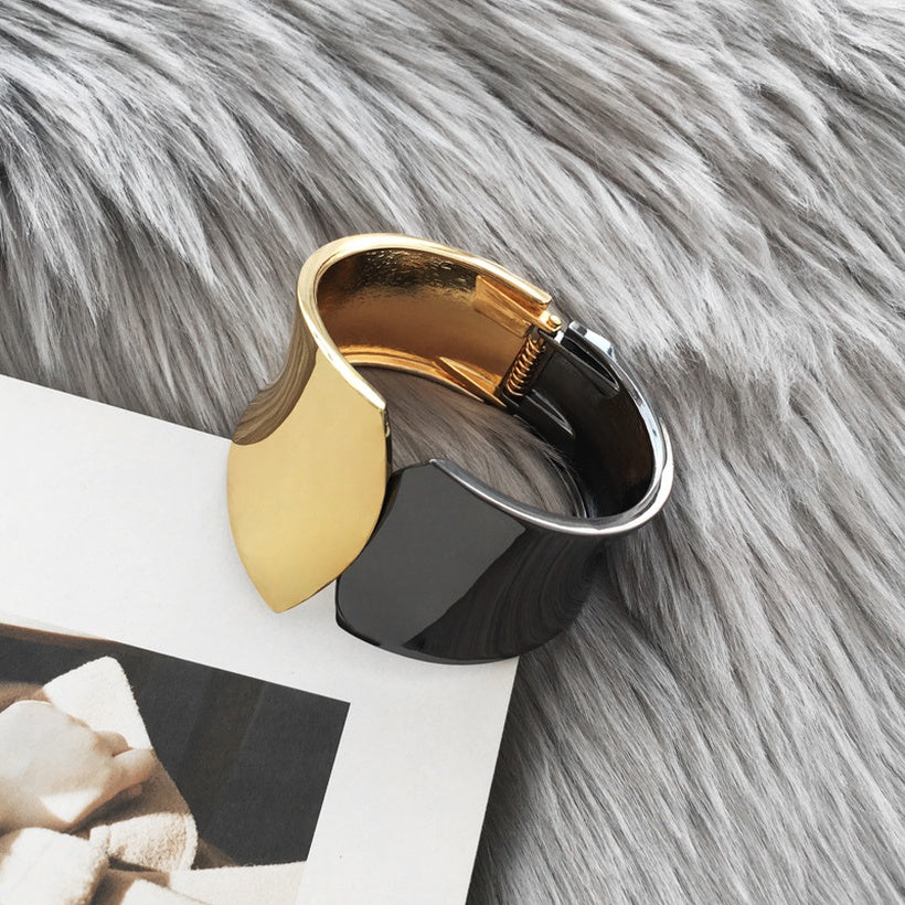 Gunmetal and Gold | Hinge Bracelet