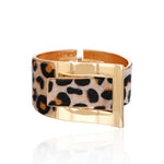 Fierce | Gold Leopard Hinge Bracelet