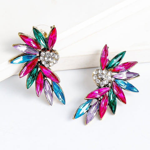 Peacock | Crystal Stone Earrings