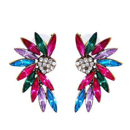 Peacock | Crystal Stone Earrings