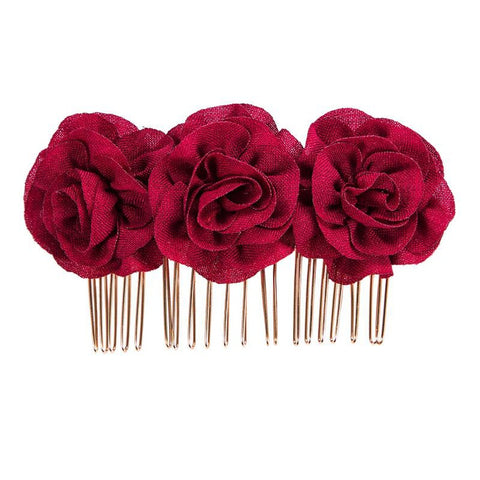 Red Rose | Hair Comb Pin
