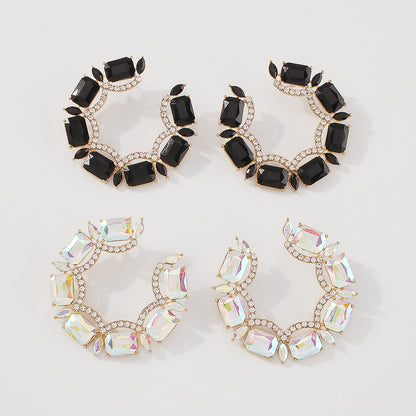 Celestial | Black Rhinestone Earrings
