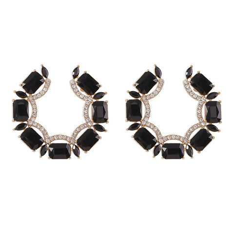 Celestial | Black Rhinestone Earrings