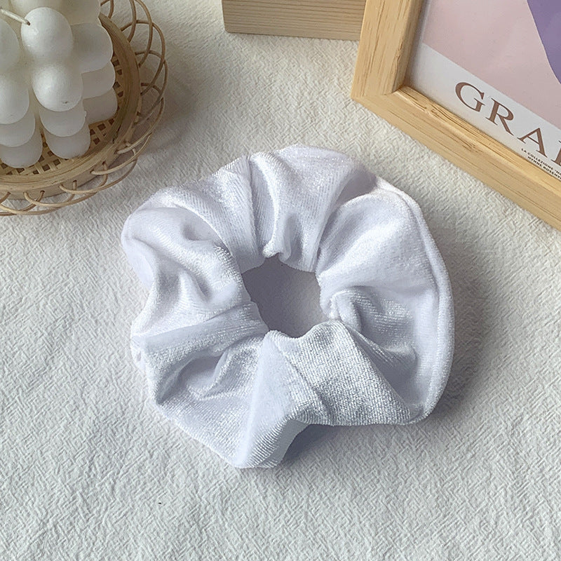 White | Soft Velvety Scrunchie