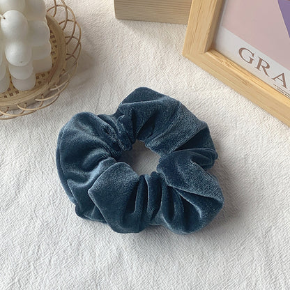 Cadet Blue | Soft Velvety Scrunchie