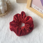 Crimson | Soft Velvety Scrunchie