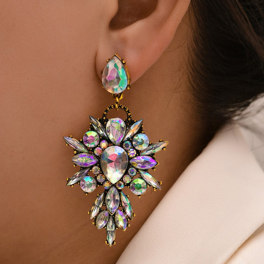 Grand Entrance | Iridescent Rhinestone Earrings