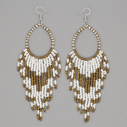 White and Gold Boho | Earrings
