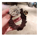 Brown | Pearly Scrunchie