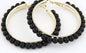 Black Pearl Hoops | Earrings